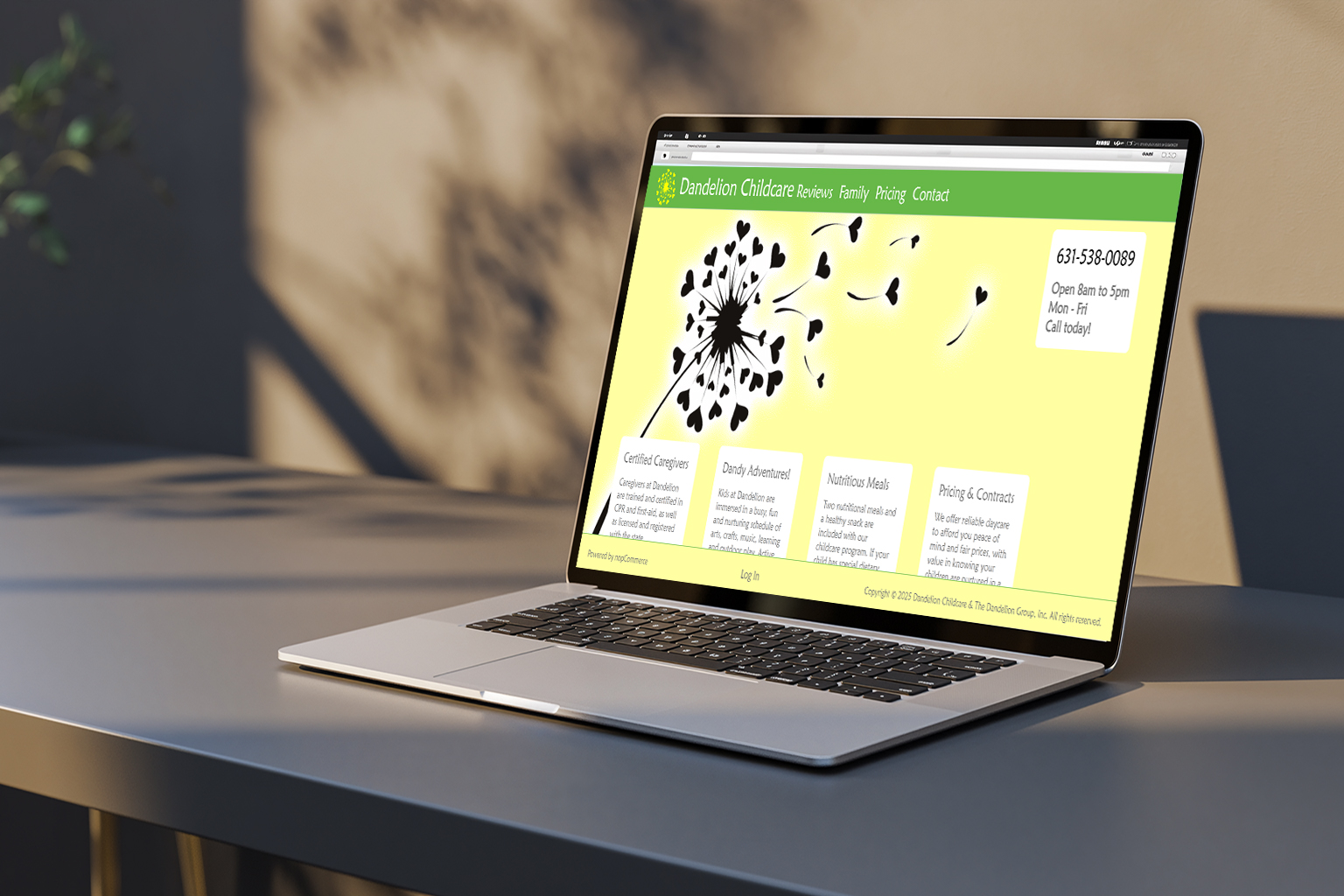 Professional website and email setup for childcare business